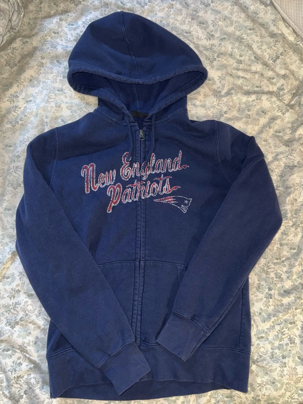 NFL Navy Blue New England Patriots Full-Zip Hoodie